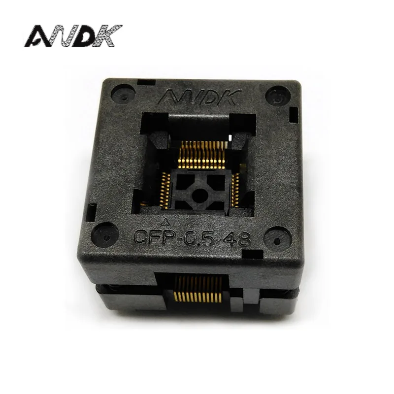 

QFP48 TQFP48 LQFP48 Open top Pitch 0.5mm Programmer Socket FPQ-48-0.5-06 Test Flash Adapter Conversion Block