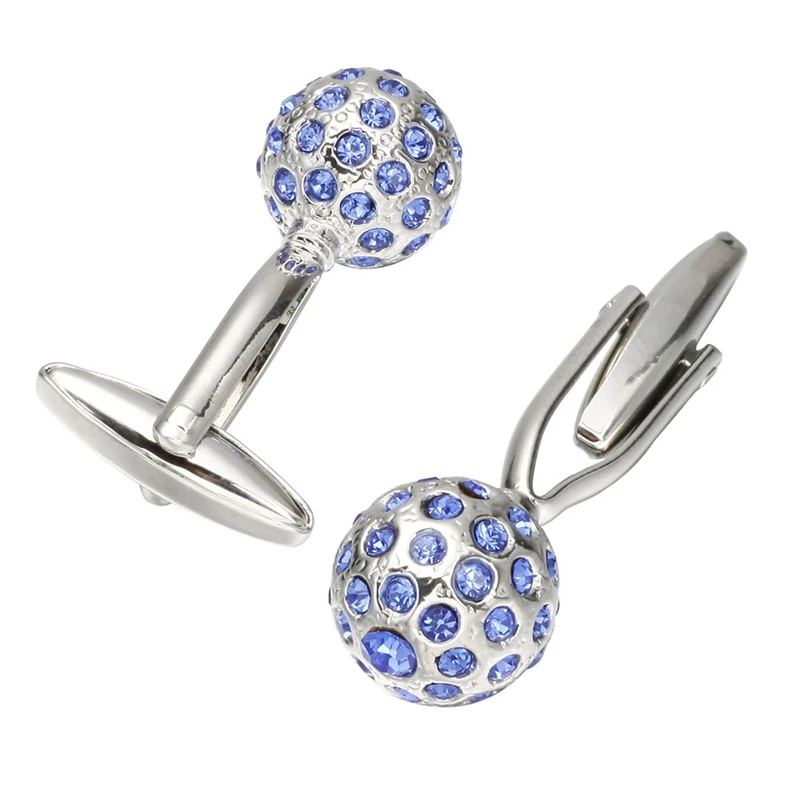 Memolissa High-end Ball Opal Cufflinks Fashion Crystal Cufflinks Gold Men's Shirt Cufflinks Enamel Plated Earth Cufflinks