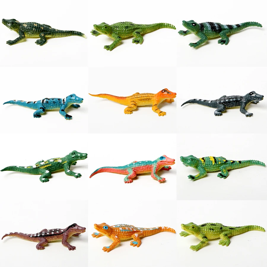 12pcs Plastic Dinosaur Playset,STEM Educational Realistic Dinosaur,Lizard, Tortoise,crocodile Figures for Boys Toddlers