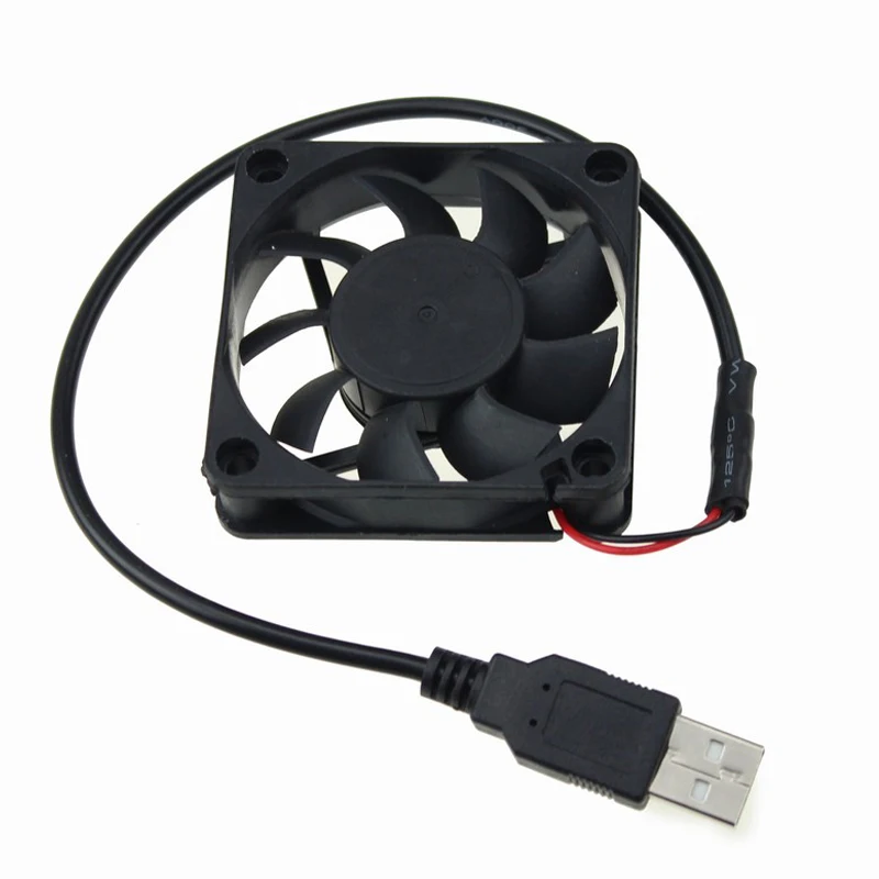 50Pcs Gdstime Black USB Cooling Fan DC 5V Silent Computer Case PC CPU Cooler 60x60x15mm 60mm 6cm