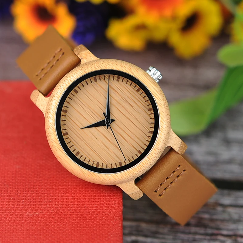 BOBO BIRD-relojes de madera de bambú Natural para hombre y mujer, pulsera hecha a mano, personalizable, gran regalo, envío directo