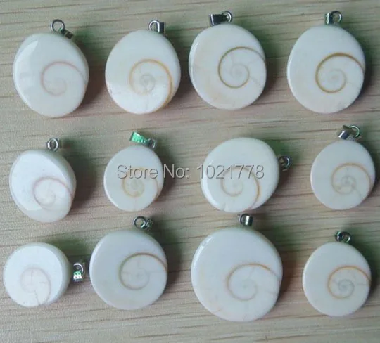 Fashion Natural Shell stone Snail shape charms pendants for jewelry Accessories making 24pcs/lot  Wholesale free shipping