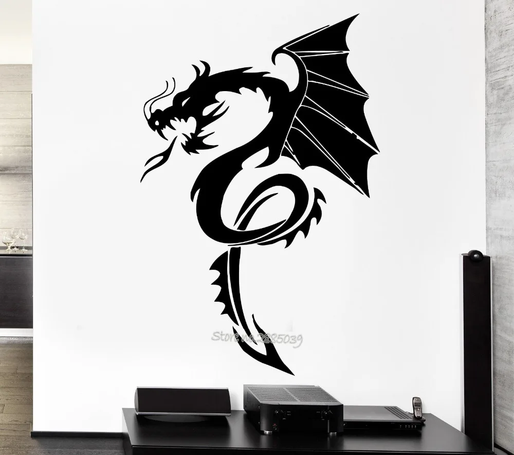 New Arrivals Dragon Myth Wall Decal Movie Fantasy Monster Cool Boy Rooms Home Interior Decor Art Mural Adesivo De Parede LA593