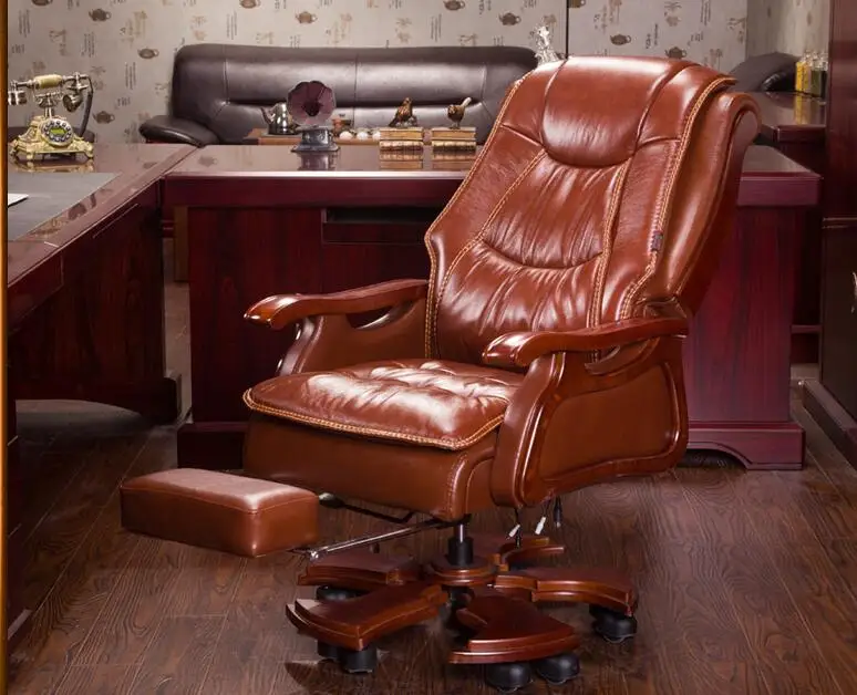 Boss chair. Real leather massage can lie double seat cushion computer chair. Home body high back office chair..023