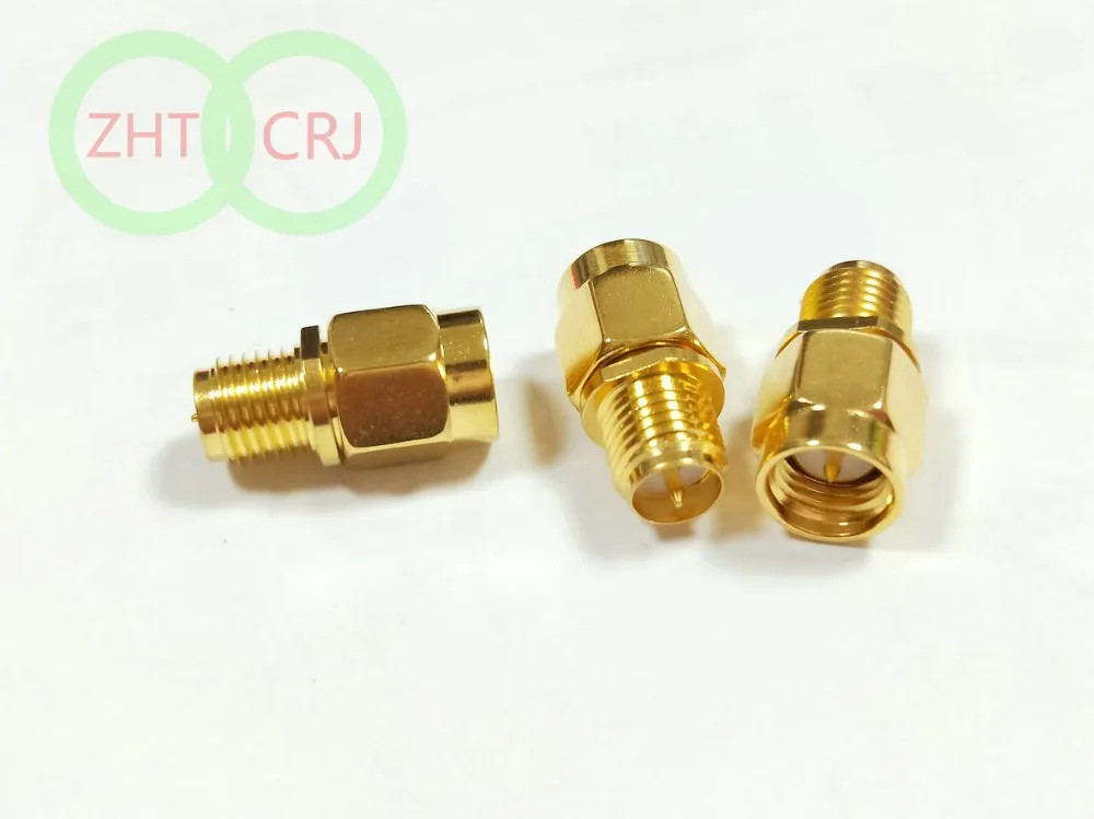 copper SMA male plug to RP-SMA female plug straight RF connector