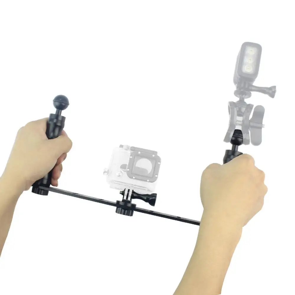 PULUZ CNC Aluminium Tray Stabilizer Rig for Underwater Camera Housing Case Diving Camera Tray Mount for DJI Osmo Aation/GoPro