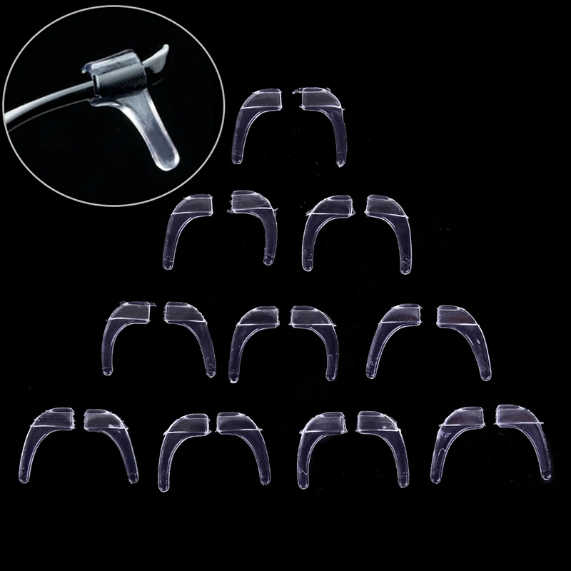 10pairs/set Silicone Ear Grip Hooks Anti Slip Holder For Eyeglasses  Glasses Ear Hooks Tip Eyeglasses Grip Eyewear Accessories