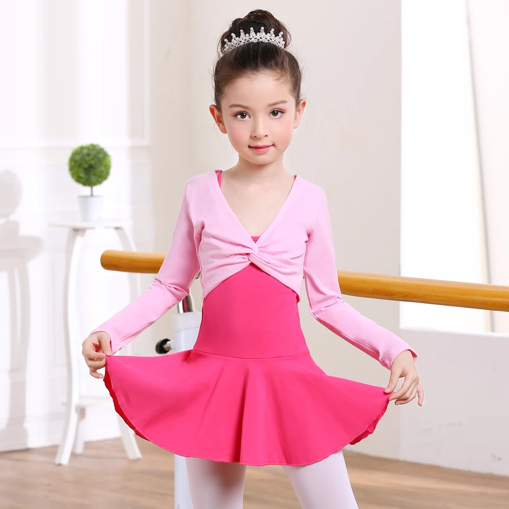 

Free Shipping Girls Ballet Wrap Sweater Practice Dance Wear Warm Up Knitwear Gymnastic Leotard Kids Child Ballet Wrap Top