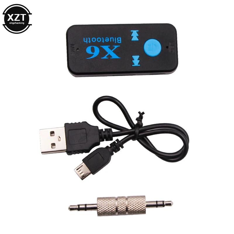 Adaptateur sans fil Bluetooth 4.1, récepteur USB 3 en 1, prise audio 3.5mm, lecteur de carte TF, prise en charge des appels du micro, haut-parleur X6