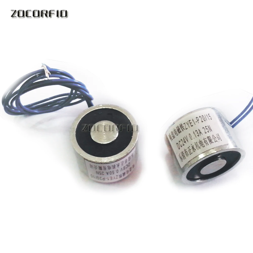 

P20/15 DC12V 2.5KG(25N) suction DC Solenoid Electromagnet,Round Electro Holding Magnet Electro