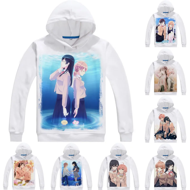 

Yuu Koito Touko Nanami Mens Hoodies Bloom Into You Yagate Kimi ni Naru Sweatshirt Streetwear Anime Hoodie Printed Long Hooded