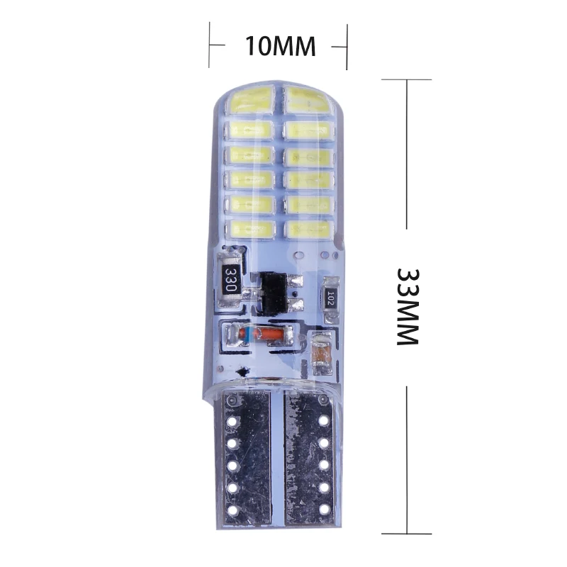 1pcs T10 W5W led strobe flash silicone gel light 194 168 3014 24LED LED blink Light Bulb Clearance Lights 12V 2 model Lights