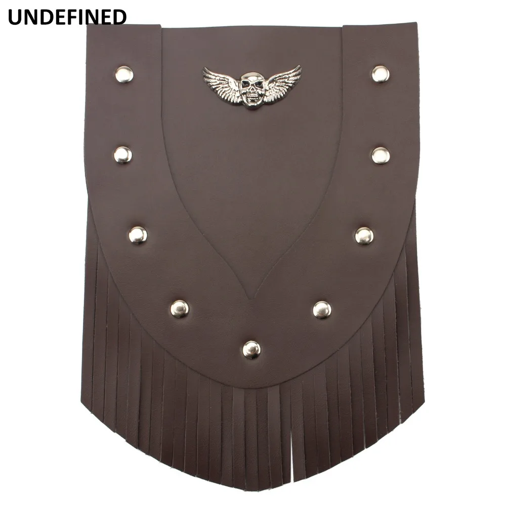 Skull Eagle Motorcycle Fender Mud Guard Flap PU Leather Front Mudguard Cover For Harley Indian Vintage Dyna Softail Cafe Racer