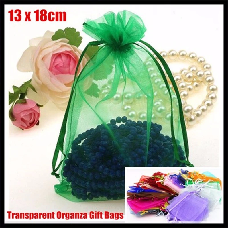 

1000pcs! 20x15cm Transparent Organza Bags,Weddings,Celebrations,Jewelry,Chocolate Candy,Handicrafts Gift Wrapping Packaging Bag