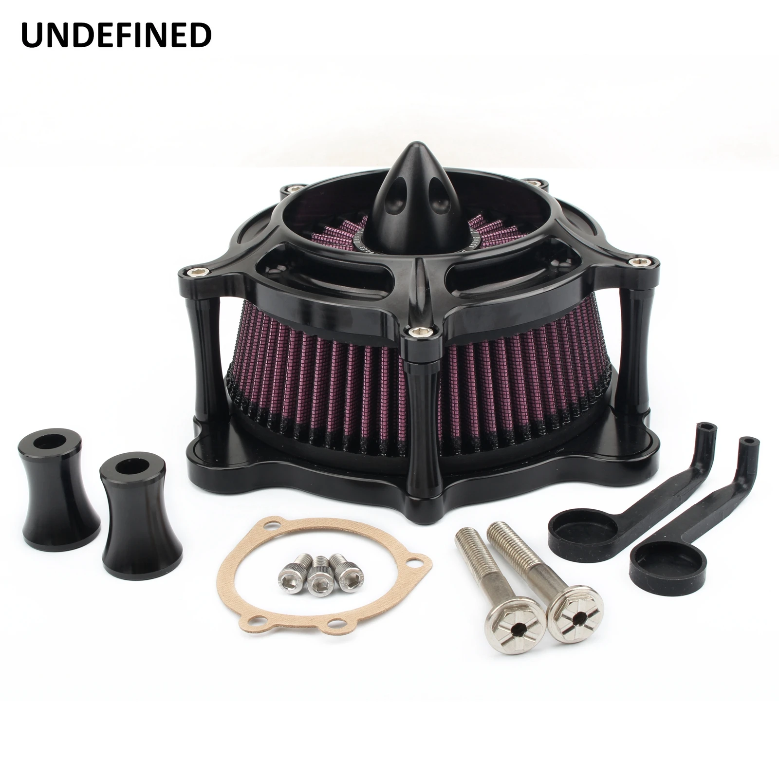 Motorcycle Air Cleaner Intake Filter Kit CNC Turbine Spike For Harley Touring Electra Road Street Glide Dyna FXR Softail Fat Boy