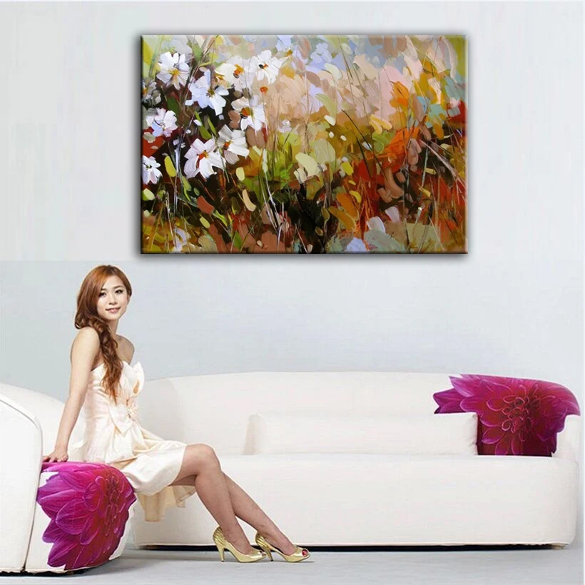 

Home decor oil painting hand painted high quality landscape knife painting pictures DM1609336