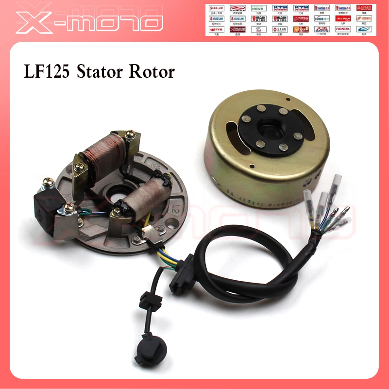 Mangeto Stater flywheel motor LIFAN LF125cc Horizontal Kick Start Engine Magneto Coil Stator Kit for Pit Dirt Bike