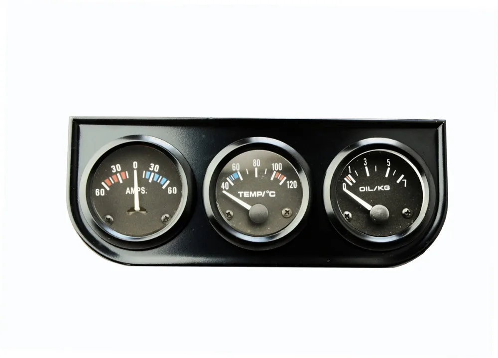 52mm Triple kit Ammeter Water Temp Gauge Oil Pressure Gauge Sensor 3in1 Car Meter Auto Gauge