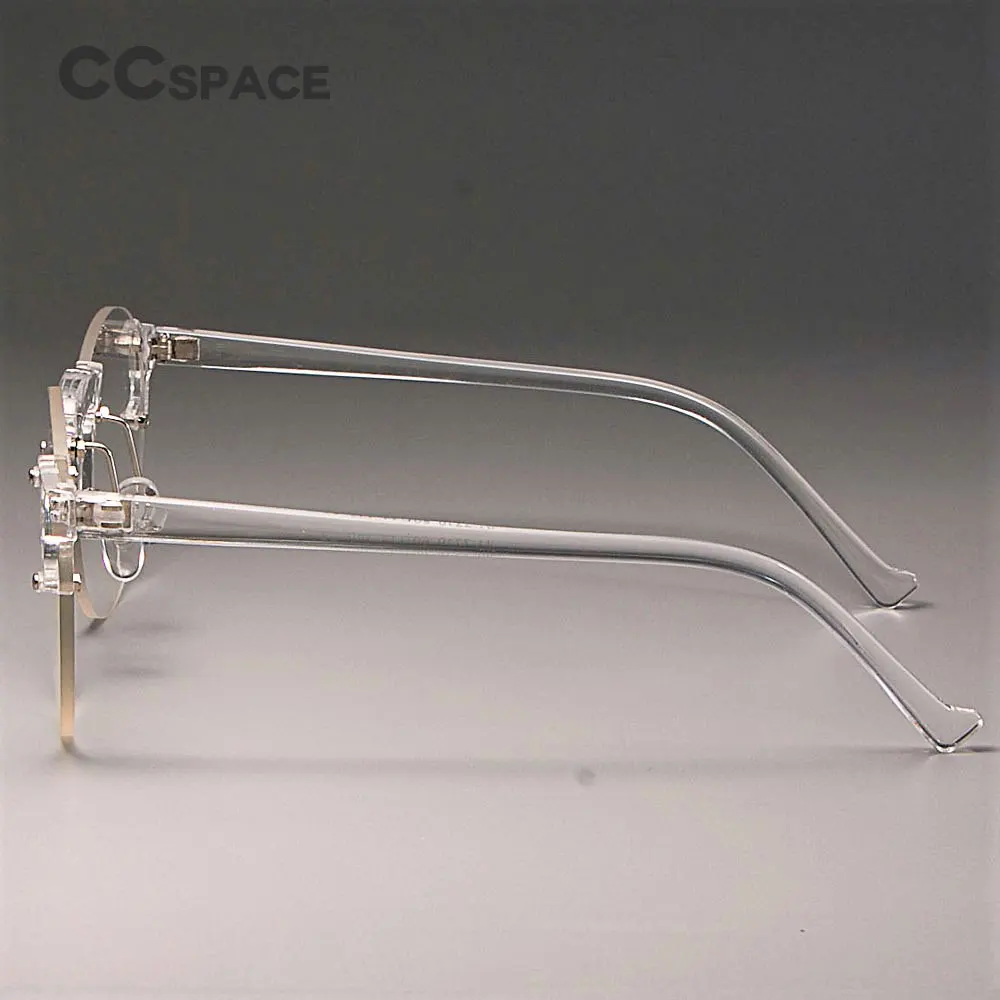 CCSPACE Transparent Glasses Frames Men Women Round Lens Cat Eye Brand Designer Optical Fashion Eyewear Computer Glasses 45221