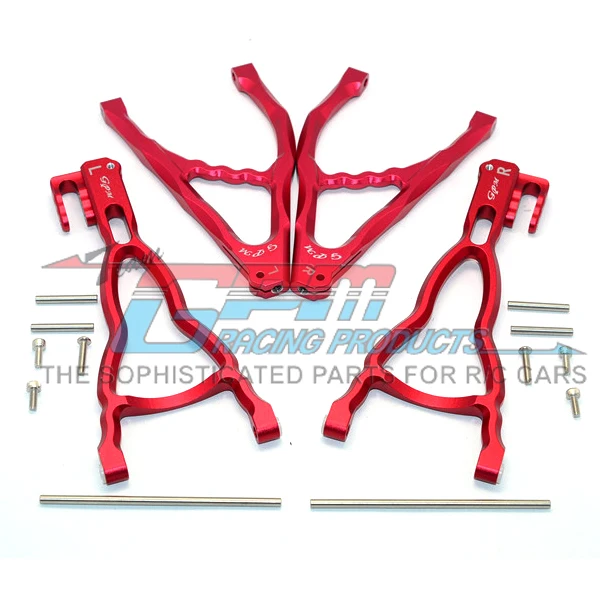 GPM Aluminum Rear Suspension Arm Set for Traxxas Summit E-Revo and Nitro Revo vehicles