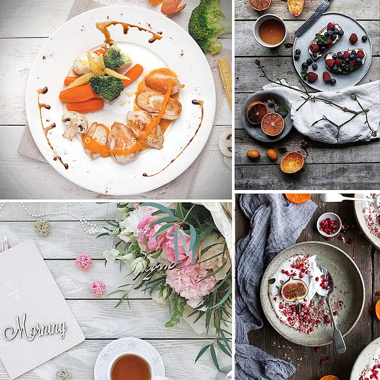 Photo Studio 55X86cm 2 strony drukowanie starego drewna czarny biały marmur tło arkusze ścienne cegła tło dla fotografii aparatu