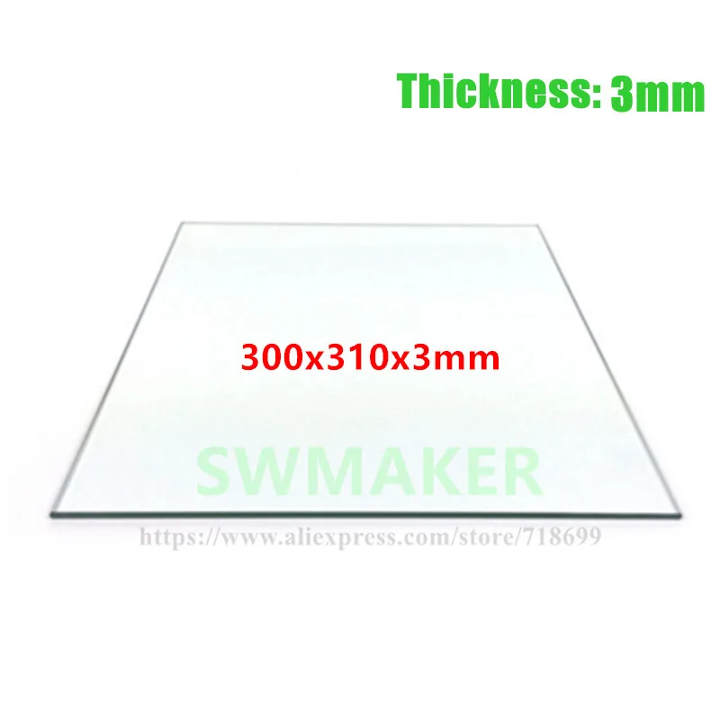 Large Size Printing 3D Printer Borosilicate Glass plate 300x310 mm Build Plate 3MM thickness Glass plate