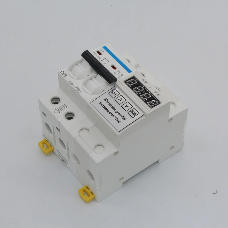 digital circuit break with timing function countdown 63A , 12000W 0-99 Hours 59 Minutes timer switch