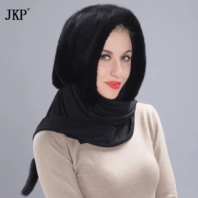 JKP New Products Lovely Mink Ha Warm 3 Colors In Winter Natural Mink Hat and Fashionable Russian Mink Hat DHY17-36