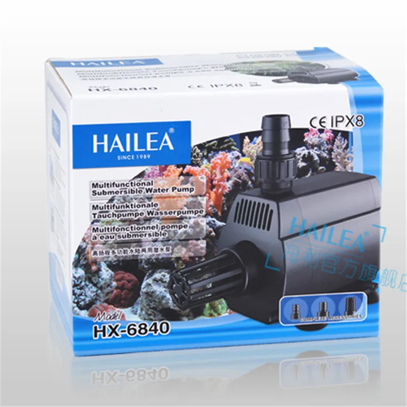 HAILEA HX-6840 5500L/H 90W 220-240V Aquarium Fish Tank Multifunction Inside/Outside Submersible Water Pump Super Silence  Pump