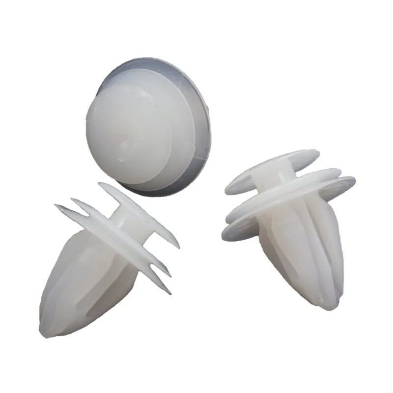 100Pcs White Auto Solid Car Interior Trim Door Card Panels Clip Snaps Fastener 9mm Universal Type