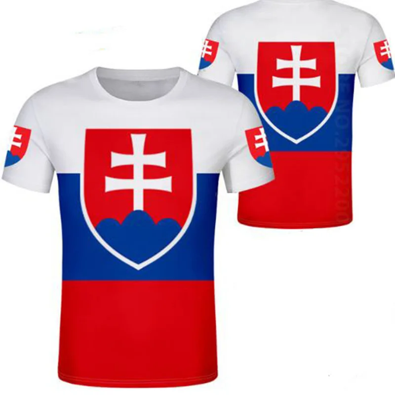 Slovakia Youth Diy Custom Name Number Svk T Shirt Nation Flag Slovensko Country Slovak Republic College Print Photo Clothes