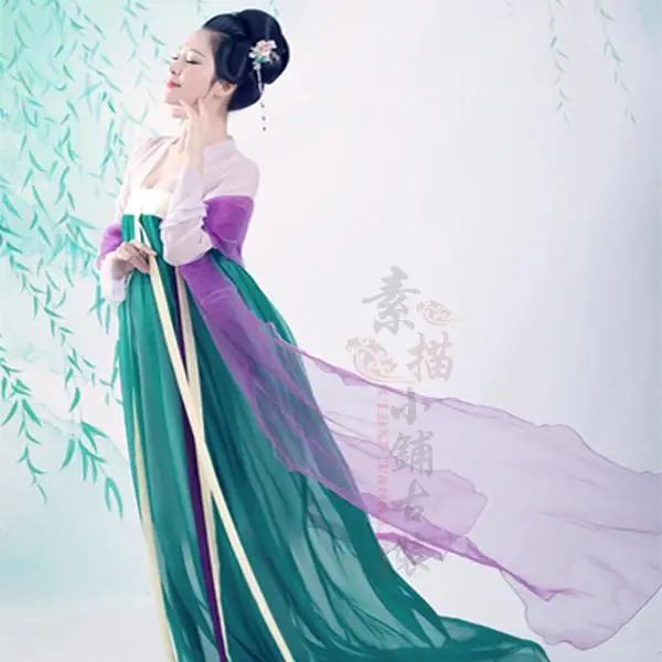 Qing Feng Xu Lai Pregnant Women Photography Costume Tang Dynasty High Waist Dress Pregnancy Thematic  Costume