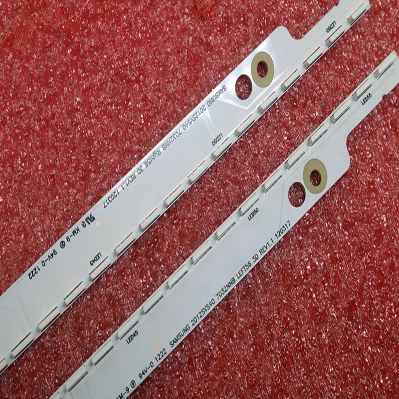 New Kit 2 PCS 56LED 500mm LED Backlight Strip For Samsung UA40ES5500R 2012SVS40 7032NNB RIGHT56 LEFT56 3D BN96-21712A 21711A