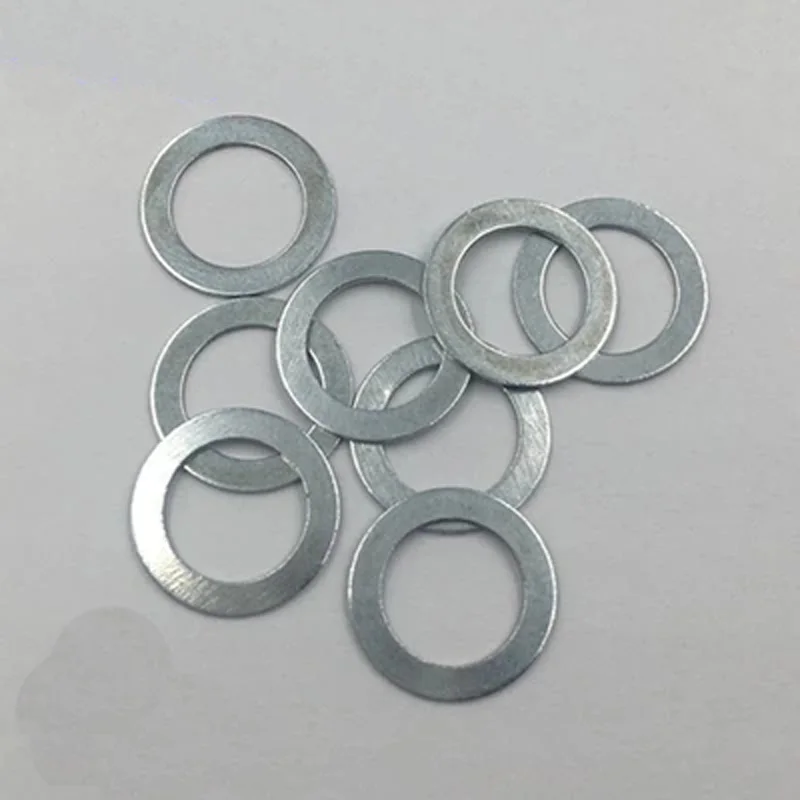 7pcs M12 M14 Ultra-thin galvanized flat washer gasket flats pad thickness 0.5mm-2mm 16mm-20mm Outer diameter