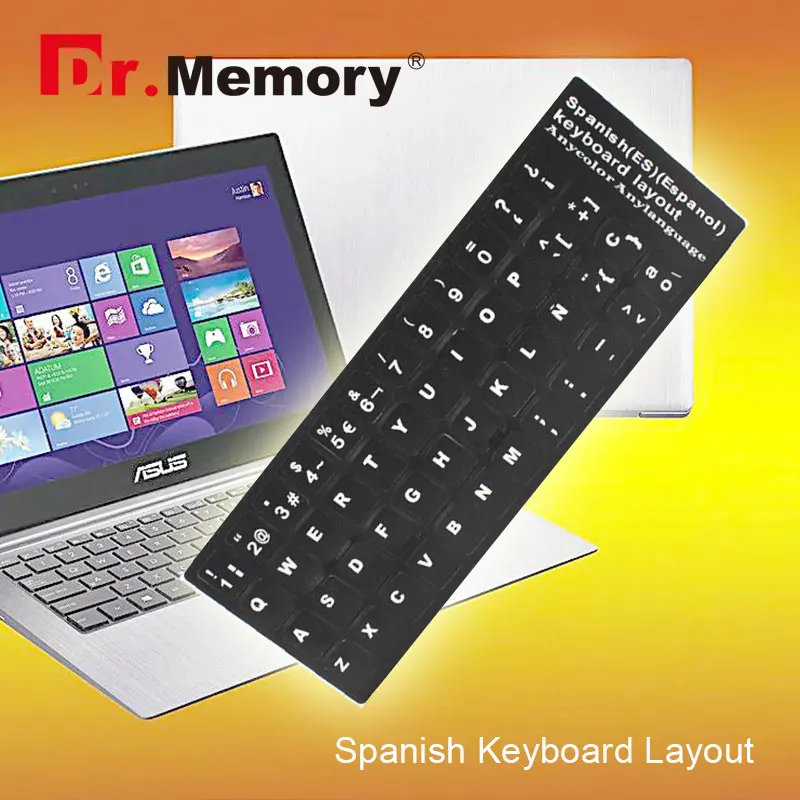 Spainish laptop Keyboard Sticker Standard SP Layout Durable Laptop Desktop Computer Keyboard Sticker