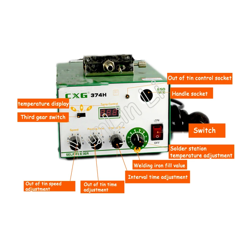 110V/220V 120W Fully Automatic Tin-free Solder - Spot Welding Pen Soldering Station CXG 374H