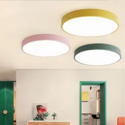 Modern minimalist living room bedroom study restaurant aisle balcony led Nordic lighting macaron creative ceiling lamp