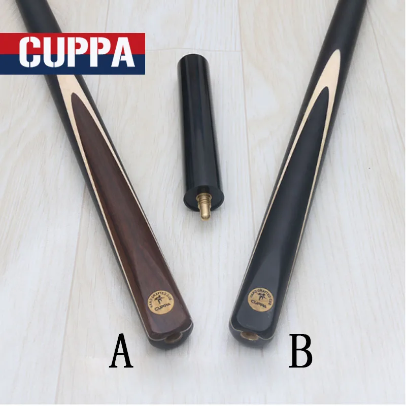 New Cuppa 3/4 Snooker Cues Case Set 9.8mm/11.5mm Tips Black Brown Handles China 2017