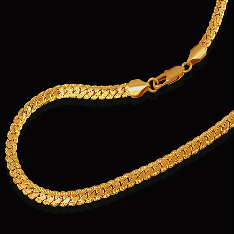 Brand Gold Color fashion Golden Snake Chain Necklace 2020 Chain Men Punk Jewelry Wholesale Gold Chains for Women Kpop Collares