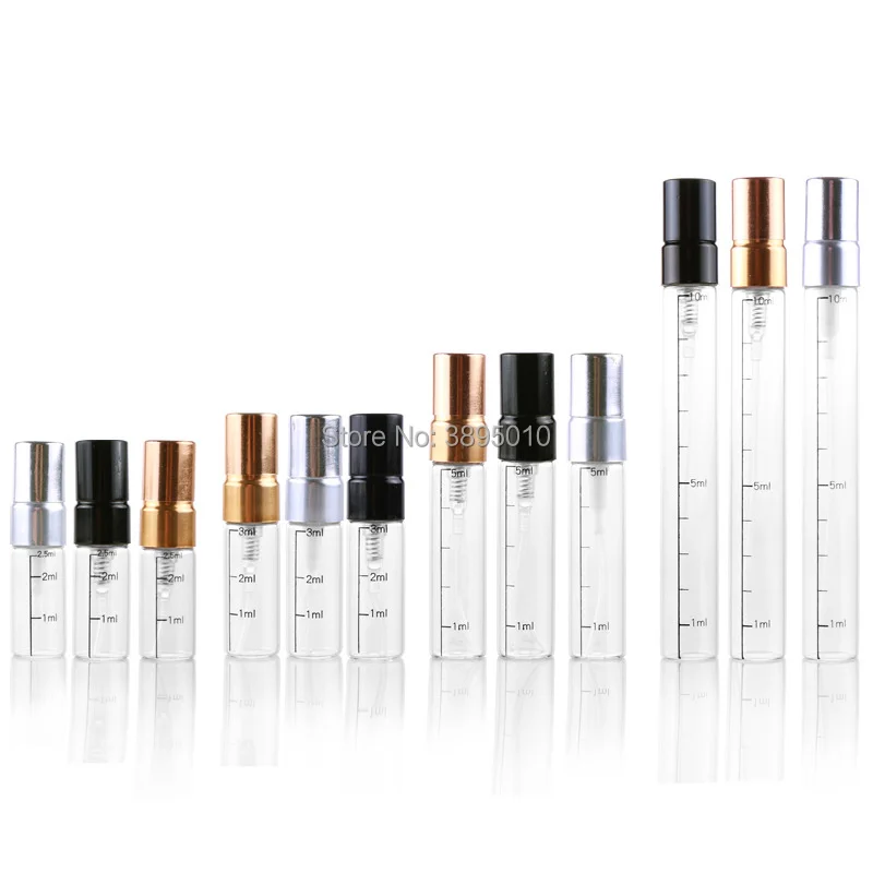 

2/3/5/10ml Glass Perfume Bottle, Empty Refillable Spray Bottle, Small Parfume Atomizer, Perfume Sample Vials F475