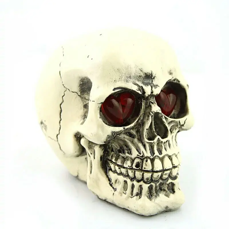 LED شكل الإنسان الهيكل العظمي رئيس Homosapiens الجمجمة تمثال تمثال شيطان الشر ديكور المنزل الكمامات النكات العملية لعبة شريط يمكن تألق