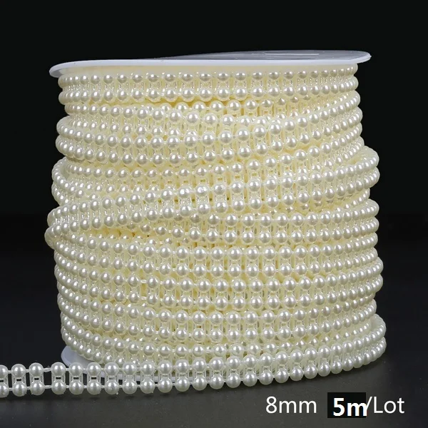 ABS Nachahmung Elfenbein Perle Perle Kette Linie Schnur Gewinde Trim für DIY Hochzeit Party Dekoration & Schmuck Erkenntnisse Handwerk Zubehör