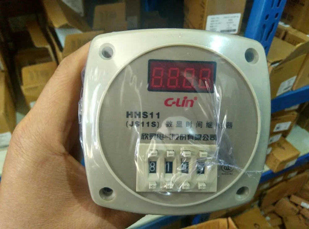 ใหม่รุ่น JS11S เดิมแท้ C-Lin HHS11(JS11S) รีเลย์ AC220V 99H59M 99M59S 9999S 4 ดิจิตอล