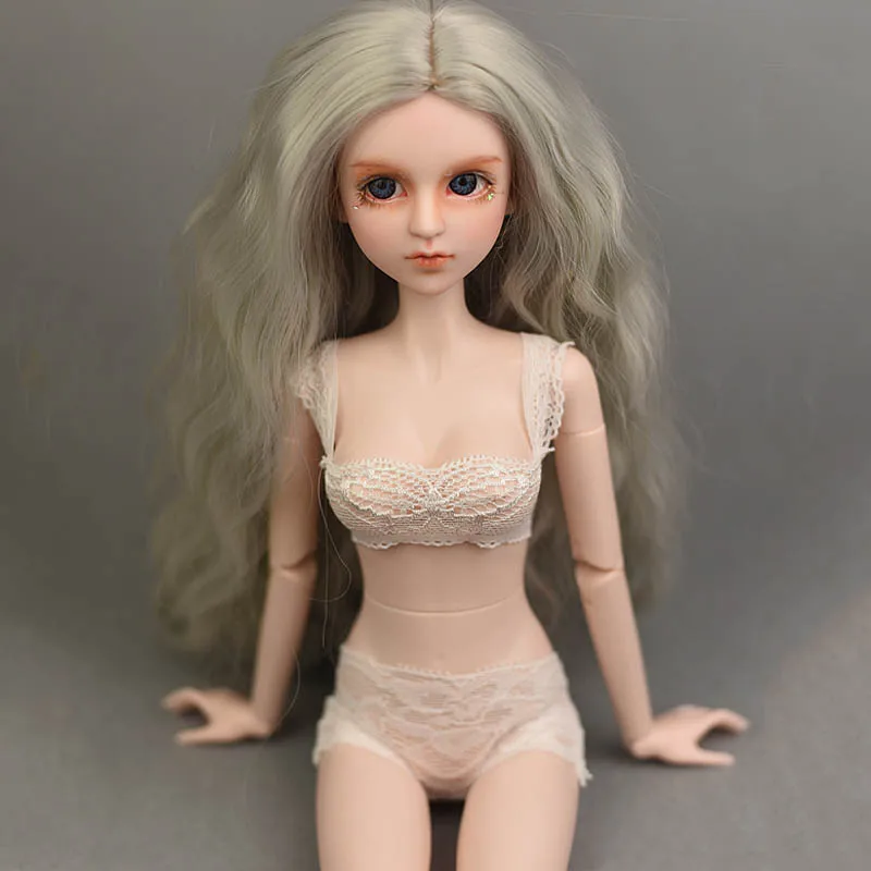 1set Soft Lace Underwear for 1/4 doll Bikini Clothes Bra & Briefs For 40-50cm Doll Knickers For 1:4 BJD Dolls Top & Underpant