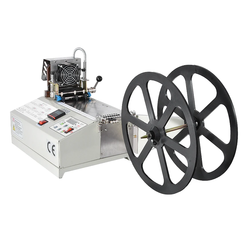 X-04HC Volledige Automatische Tape Snijmachine Krimpkous/Rits/Elastische Riem/Polyester Lint Cutter Machine Koud En hot Mes