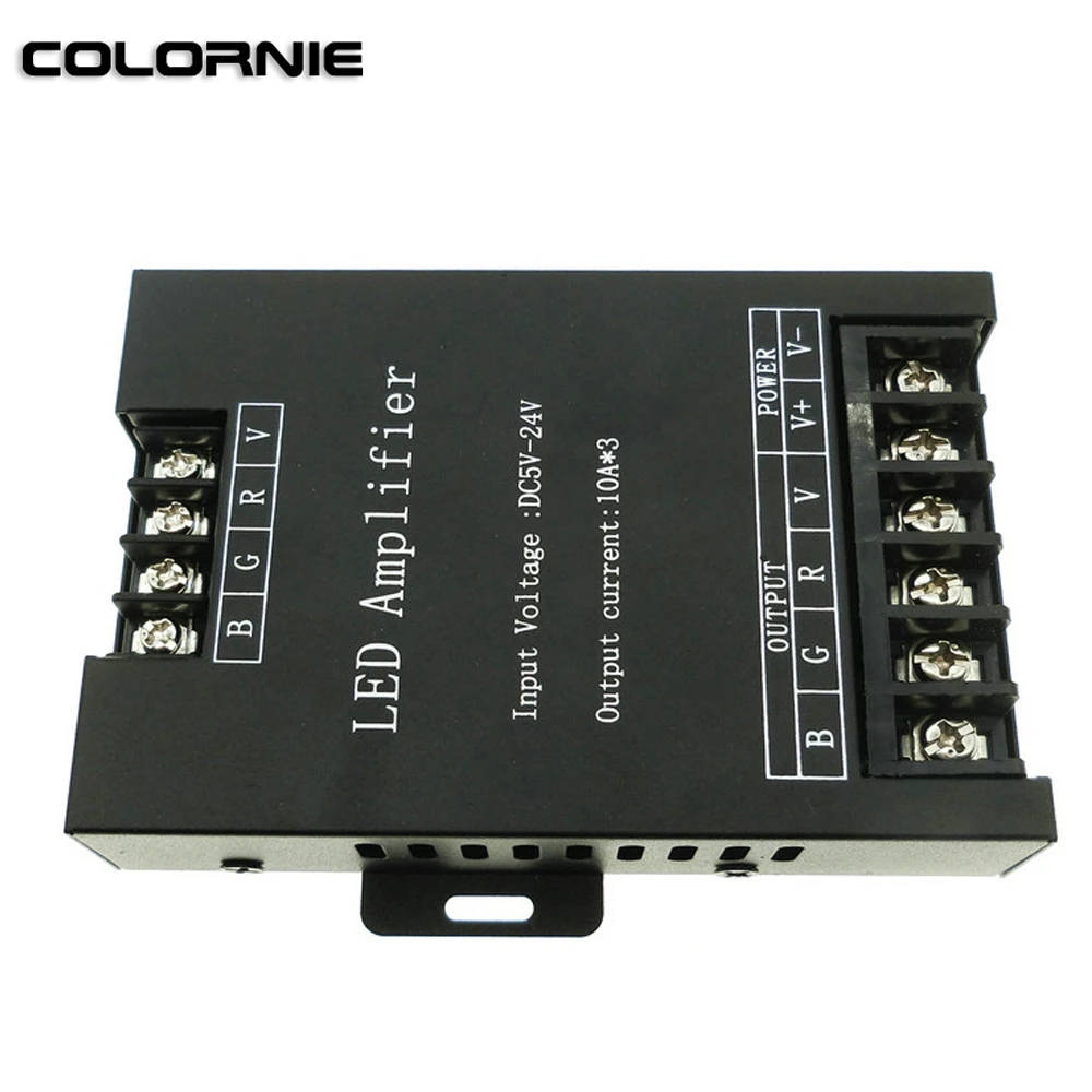 30A LED Amplifier DC5-24V 3*10A amplifier dimmer for RGB LED Strip Power Repeater Console Controller.