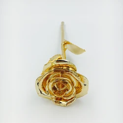 Real Nature Rose 24k Gold Dipped Rose Artificial Rose Flower with Gift Box Red Gold Rose for Lover