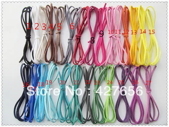 20 yards 3mm (27 Colors) Korea Faux Suede Leather Cord String Rope,Premium Cashmere Suede,Necklace&Bracelet Cord,DIY Jewlry