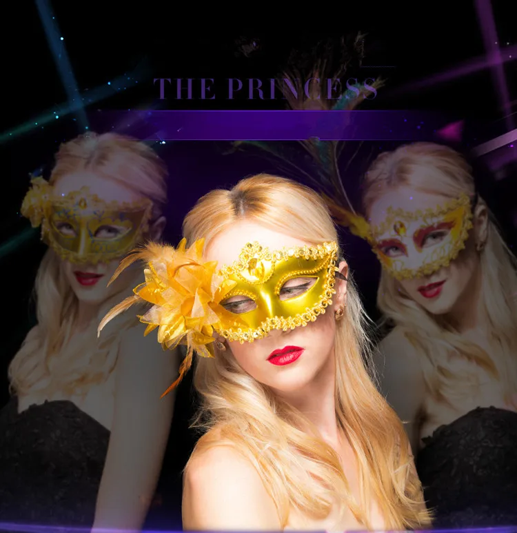 Weihnachtsfeier Maske für Halloween kinder maskerade feder lilie