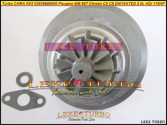 خرطوشة توربو Chra K03 50 53039880050 53039880024 53039700050 53039700024   لسيتروين C5 لبيجو 406 607 DW10ATED 2.0L HDi